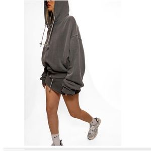 Grey TheBekk zip up hoodie oversized